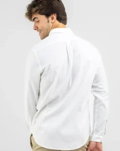 Skylark Hemp Long Sleeve Shirt White Sale