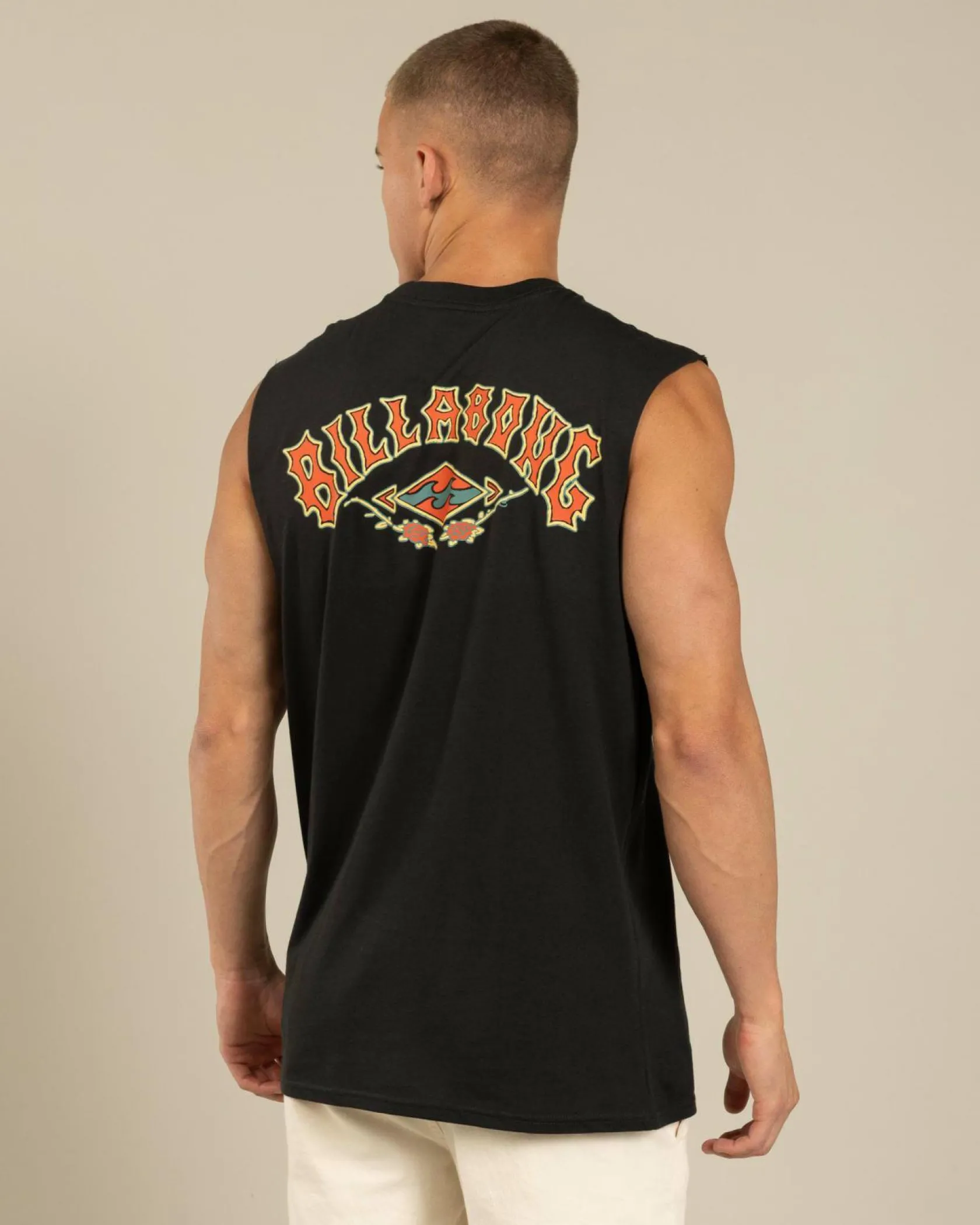 Billabong Heritage Arch Muscle Tank Washed Black Hot