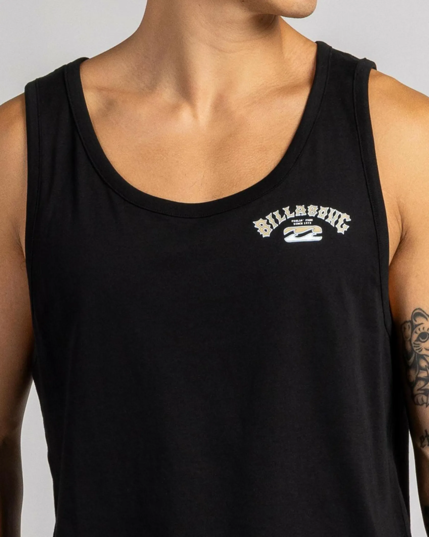 Billabong Heritage Arch Singlet Black Best