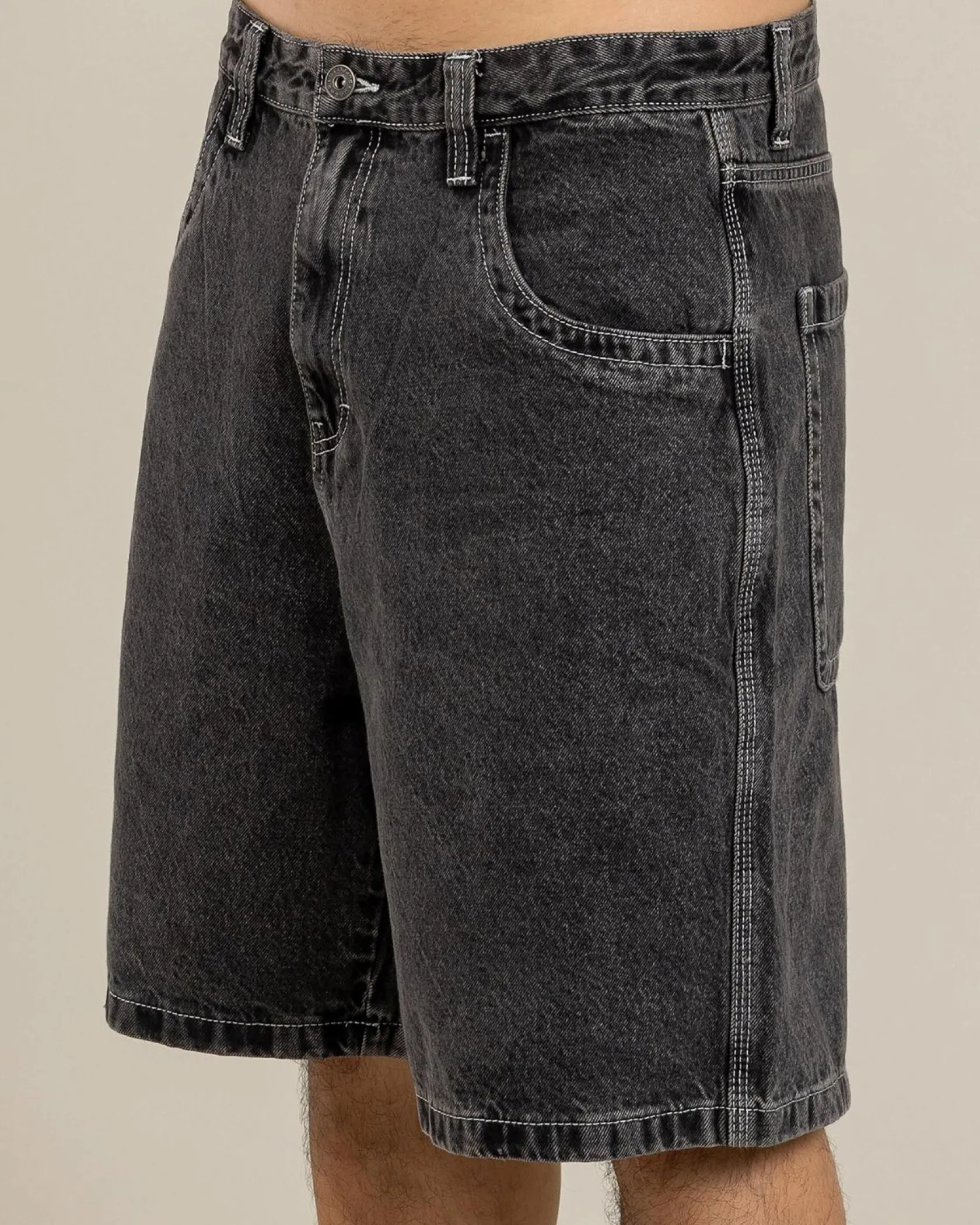 Jacks Heritage Denim Shorts Faded Black Sale