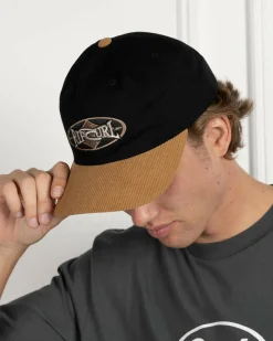 Rip Curl Heritage Oval Snapback Cap Black/tan Clearance