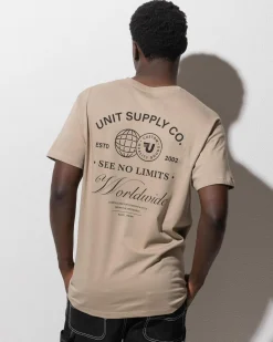 Unit Heritage T-Shirt Tan Online
