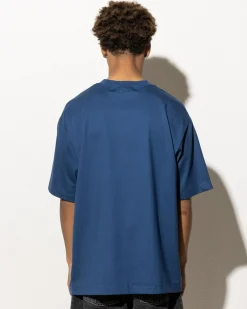 Calvin Klein Hero Monologo Embroidered T-Shirt Blue Jean Sale