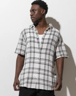 Jacks Highway Short Sleeve Shirt White/black Best