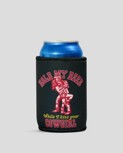 Ringers Western Hold My Beer Stubby Cooler Black Hot