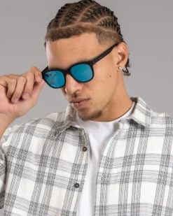 Carve Homeland Sunglasses Matt Black/ Grey With Blue Iridium