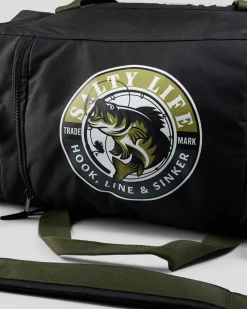 Salty Life Hooked Duffle Bag Black/army Green Discount