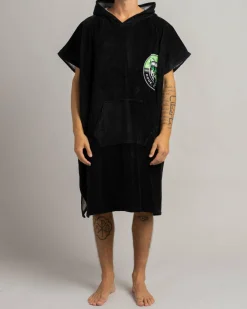 Salty Life Hooked V3 Hooded Towel Black/green Discount