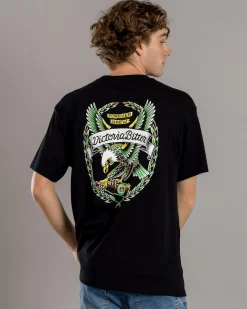 Victor Bravo's Hops Hawk T-Shirt Black New