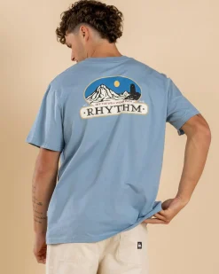 Rhythm Horizon T-Shirt Blue Sale