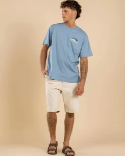Rhythm Horizon T-Shirt Blue Sale