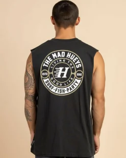 The Mad Hueys Hueys Good Life Muscle Tank Vintage Black Sale