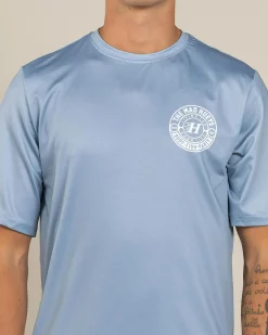 The Mad Hueys Hueys Good Life Short Sleeve Surf T-Shirt Steel Blue Discount
