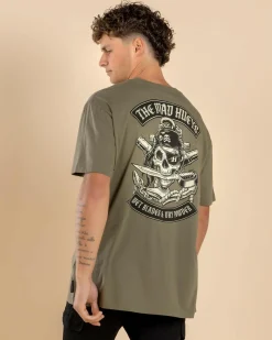 The Mad Hueys Hueys Pirate T-Shirt Olive New