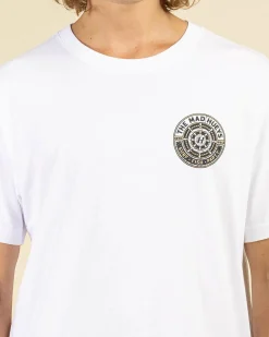 The Mad Hueys Hueys Ship Wheel T-Shirt White Outlet