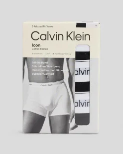 Calvin Klein Icon Cotton Stretch Trunk 3 Pack Black/black/black Hot