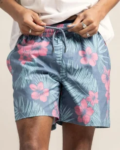 Jacks Idyllic Elastic Waist Shorts Slate Blue Sale