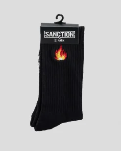 Sanction Ignite Socks 2 Pack Black/white Online