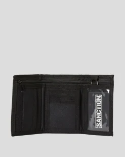 Sanction Ignite Trifold Wallet Black New