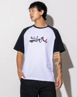 Quiksilver Impaired Raglan T-Shirt White Discount