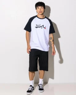 Quiksilver Impaired Raglan T-Shirt White Discount