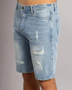 Jacks Impel Denim Shorts Mid Blue New
