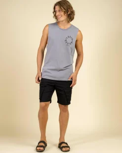Lucid Inception Muscle Tank Lt Grey Acid Best