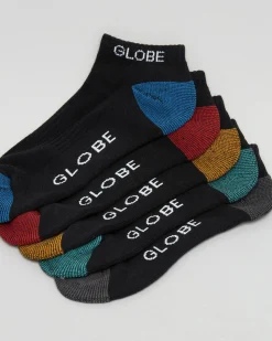 Globe Ingles Ankle Socks 5 Pack Black Best