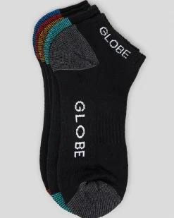 Globe Ingles Ankle Socks 5 Pack Assorted New