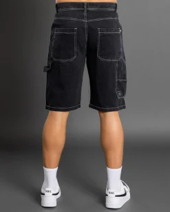 Lucid Institute Denim Walk Shorts Washed Black Hot