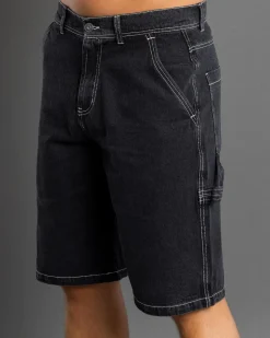 Lucid Institute Denim Walk Shorts Washed Black Hot