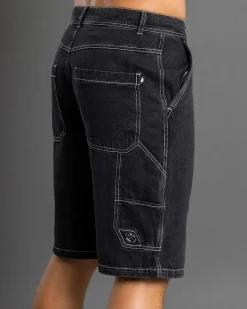 Lucid Institute Denim Walk Shorts Washed Black Hot