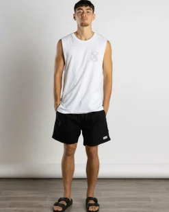 Lucid Intersect Muscle Tank White Hot