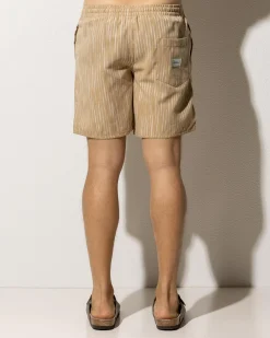 Rhythm Jacquard Linen Jam Shorts Sand Outlet