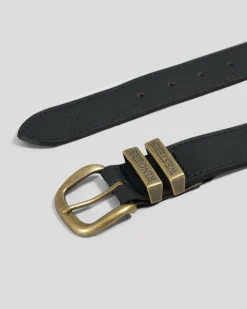 Ringers Western James Leather Belt Black/gold Online
