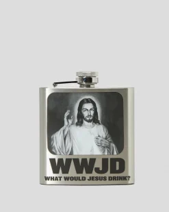 Get It Now Jesus Flask Silver