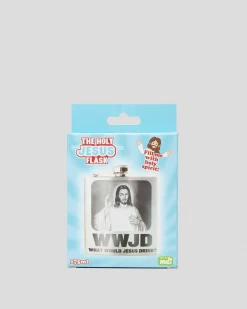 Get It Now Jesus Flask Silver