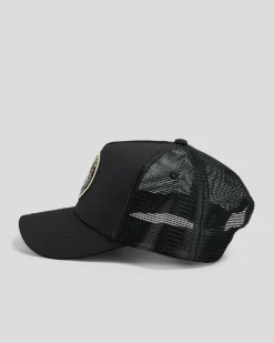 Salty Crew Jimmy 5 Panel Trucker Cap Black New