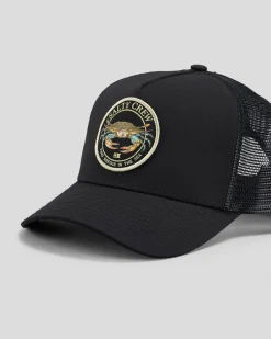 Salty Crew Jimmy 5 Panel Trucker Cap Black New