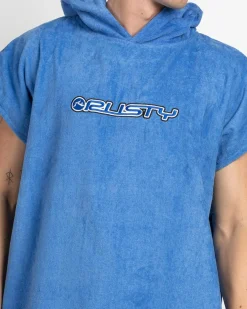 Rusty Just Surfing Hooded Towel Yonder Blue