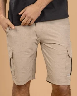Jacks Kahana Hybrid Walk Shorts Khaki Hot