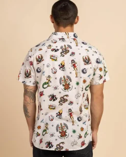 Salty Life Karma Short Sleeve Shirt Cream Sale