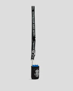 Salty Life Keystone Lanyard Stubby Cooler Black Outlet