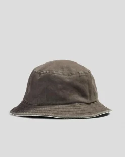 Rusty Kick Flip Reversible Bucket Hat Coal 2 Hot