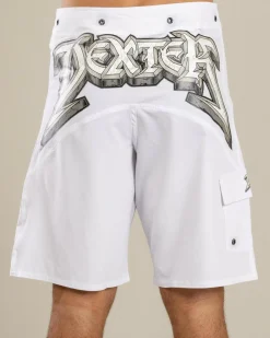 Dexter Kickturn Board Shorts White Clearance