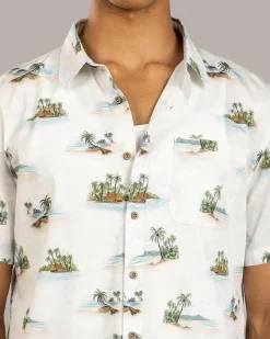 Jacks Kingston Short Sleeve Shirt Off White Sale