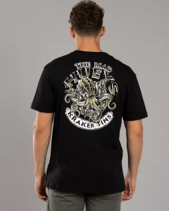 The Mad Hueys Kraken Port Hole T-Shirt Black Discount