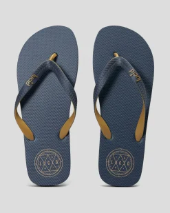 Lucid LCD Thongs Navy/tan Sale