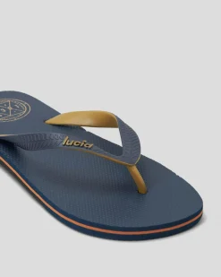 Lucid LCD Thongs Navy/tan Sale