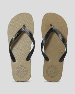 Lucid LCD Thongs Tan/black Clearance